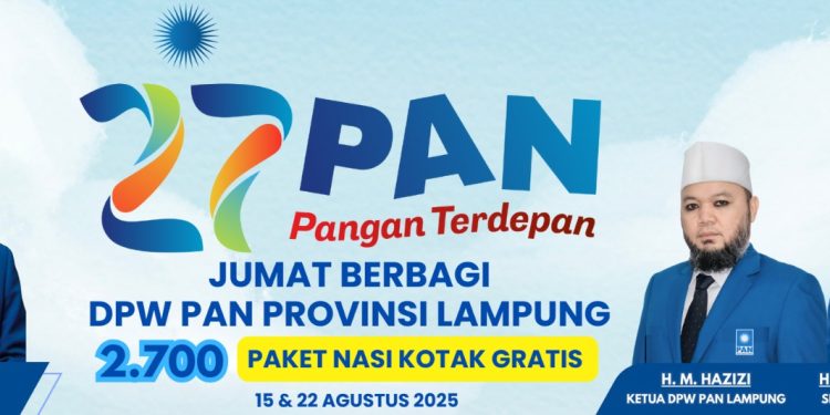 PAN Jumat Berbagi Paket 2.700 Nasi Kotak Gratis