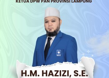 “Selamat milad untuk Ketua DPW PAN Lampung, Saudaraku H. M. Hazizi, S.E. Semoga momentum bertambahnya usia ini, Allah SWT senantiasa melimpahkan taufik, hidayah, dan kekuatan dalam mengemban tugas pengabdian kepada partai, bangsa, dan masyarakat Lampung.”